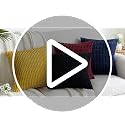 Cream White Corduroy Lumbar Pillow Covers 12x20 - Set of 2