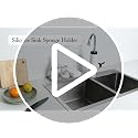 MicoYang Silicone Kitchen Sink Organizer Tray, 4.9" x 3.2" Non-Slip Holder