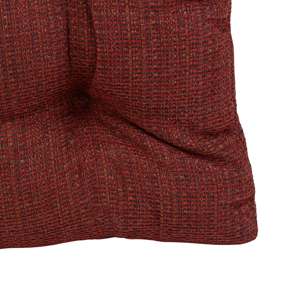 Klear Vu Gripper Overstuffed Universal Non-Slip Dining Chair Cushions for Kitchen Decor or Office Use, U-Shaped Skid-Proof Seat Pad, 15x15 Inches, 8 Count (Pack of 1), Waffle Deep Red