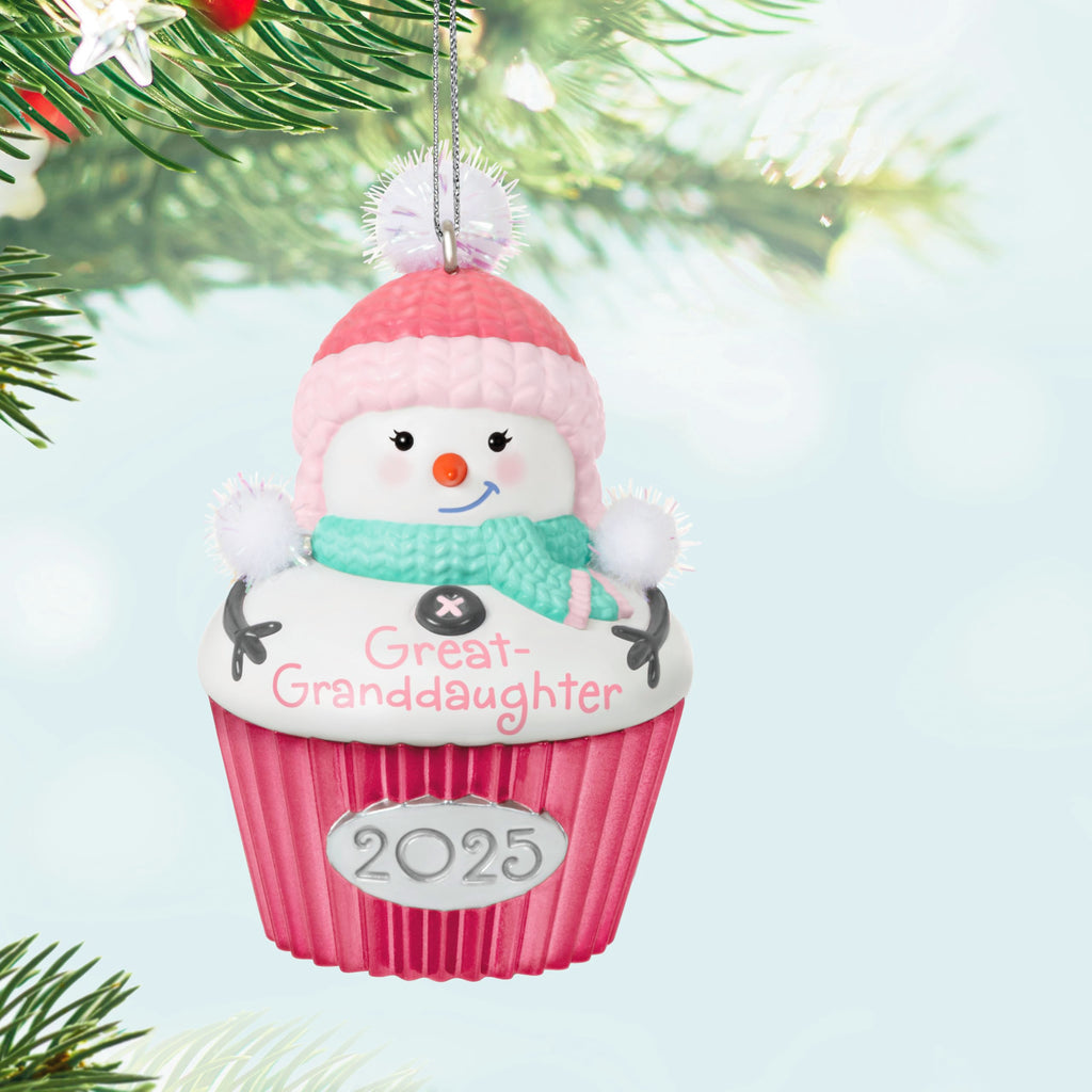 Hallmark Keepsake Christmas Ornament, Great-Granddaughter Cupcake 2025