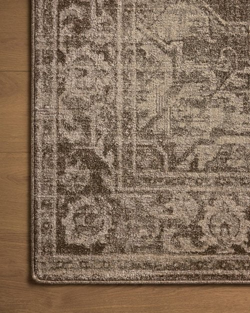 Loloi Magnolia Home by Joanna Gaines Mona Collection MOA-01 Cocoa/Stone 2'-6" x 8'-0" Runner Rug