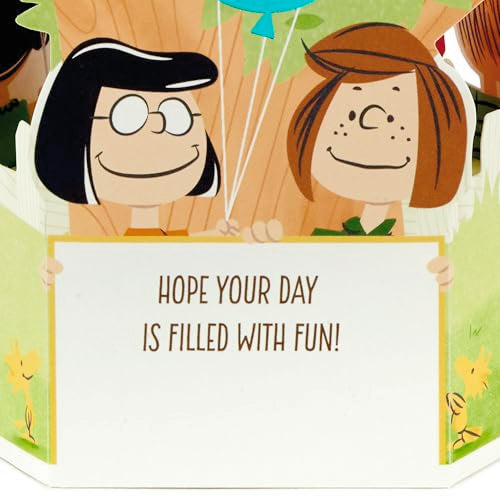 Hallmark Peanuts Pop Up Birthday Card - Snoopy & Charlie Brown Diorama