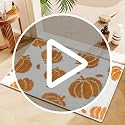 APROPHIC Fall Pumpkin Bath Mat, 17x24in Orange Non-Slip Microfiber Rug