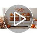 Thmyo Caramel Pumpkin Fall Pillow Covers 18x18 Inch 2-Pack Halloween Thanksgiving Decor