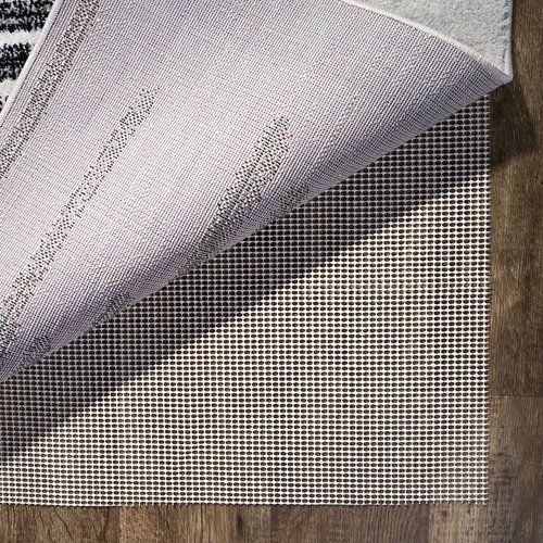JONATHAN Y PAD200A-15 Ultra Stop 12 ft. x 15 ft. Rug Pad, Solid, Casual, Latex Free, PVC-Coated Polyester, .25" Thick, for Tile and Hard-Surface Floors, Cream