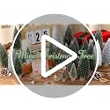 Mini Christmas Tree Set 30pcs Artificial Bottle Brush Trees with Wooden Bases - Colorful Holiday Decor, Pink, Green & Beige