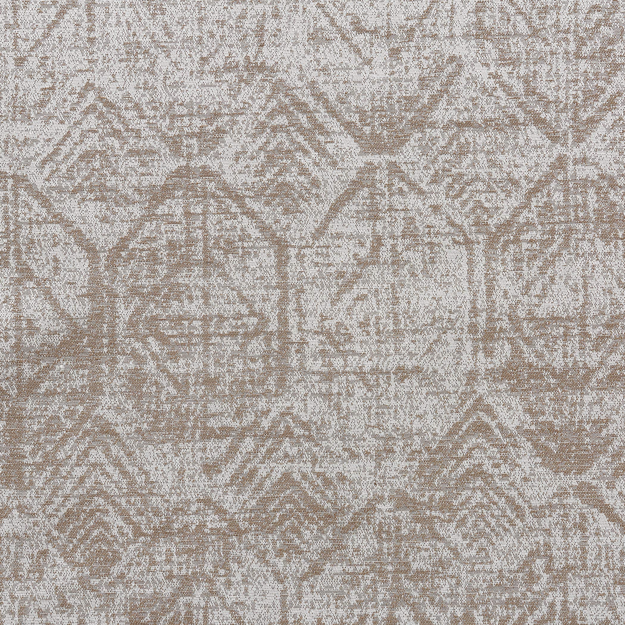 Sun Zero Darren Distressed Woven Jacquard Blackout Grommet Curtain Panel, 50" x 84", Camel