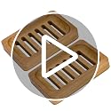 DEBETOOL Teak Wood Soap Dish - 2-Pack Self-Draining Holder for Bathroom & Kitchen