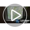rabbitgoo Rainbow Window Privacy Film - Iridescent Green Foliage, 17.5" x 78.7" - UV Protection & Heat Control