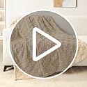 Exclusivo Mezcla 3D Checkered Fleece Throw Blanket, Ivory - Super Soft & Cozy