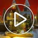 Christmas Village Houses with Warm LED Lights - Handmade Resin Scene - Variation A