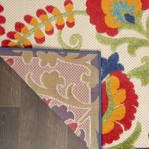 Nourison Home Aloha Multicolor 2'3" x 10' Area Rug - Easy Clean, Non Shedding, Bed Room, Living Room, Dining Room, Kitchen (10' Runner)