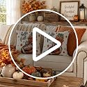 GEEORY 18x18 Inch Fall Pumpkin Pillow Covers - Set of 2 for Autumn Decor