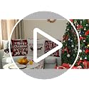 Hlonon Christmas Pillow Covers Set of 4 - 18x18 Inch Cotton Linen