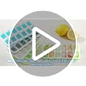Green Ice Cube Tray with Lid & Bin - 4 Pack, Small, Stackable Freezer Mold