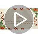 Christmas Table Runner 14 x 72 Poinsettia Ribbon Printed Fabric Holiday Decor - Variation of Christmas Time / 14" x 72"