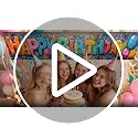 Nuxovilar Happy Birthday Banner Fireworks 18x79 Inches Polyester
