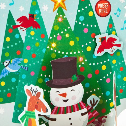 Hallmark Paper Wonder Pop Up Christmas Card with Lights and Music (Plays Rockin' Around the Christmas Tree)