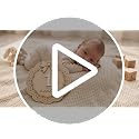 3D Baby Monthly Milestone Signs - Girls 1-12 Months with Wooden Bow